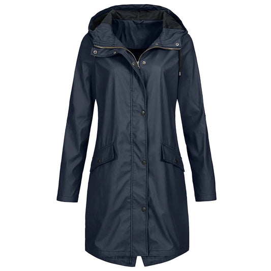 Damesregenjas – Stijlvol oversized – Waterdichte stof – Praktische zakken
