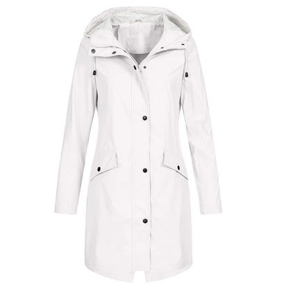 Damesregenjas – Stijlvol oversized – Waterdichte stof – Praktische zakken