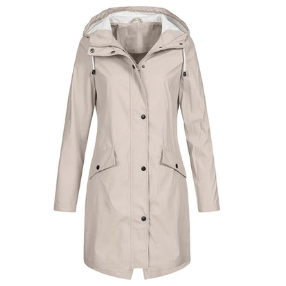 Damesregenjas – Stijlvol oversized – Waterdichte stof – Praktische zakken