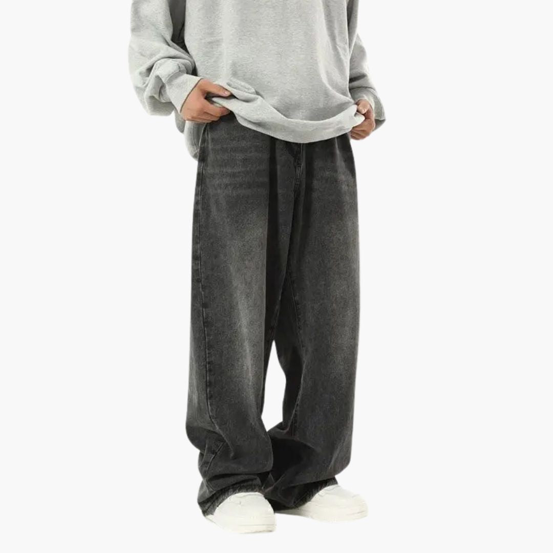 Oversized Zwart Street Jeans