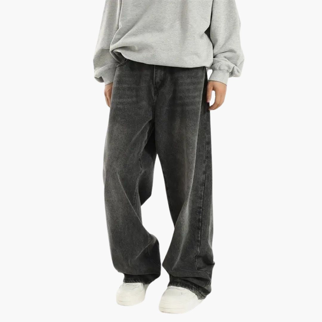 Oversized Zwart Street Jeans