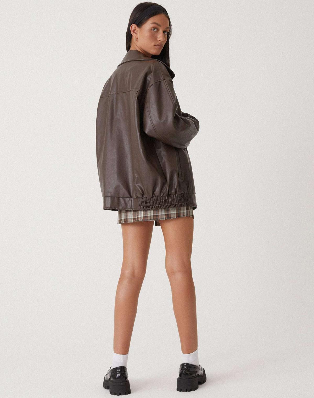Oversized leren damesjas - stijlvol en modern