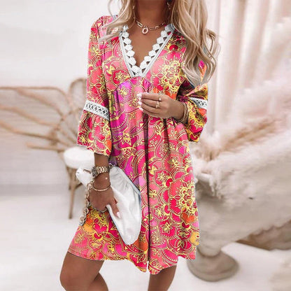 Damesjurk – Stijlvolle print – Zachte stof – Veelzijdige look