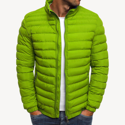 Heren pufferjas – geïsoleerde warmte – lichtgewicht en ademend – ritssluiting