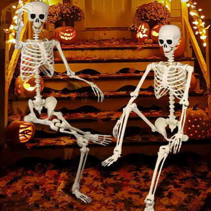 Reuzen 1,80 m Halloween skeletdecoratie | Beweegbaar voor buiten