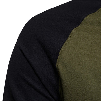 Heren shirt met lange mouwen – Slim fit – Comfortabel katoen – Contrasterende mouwen