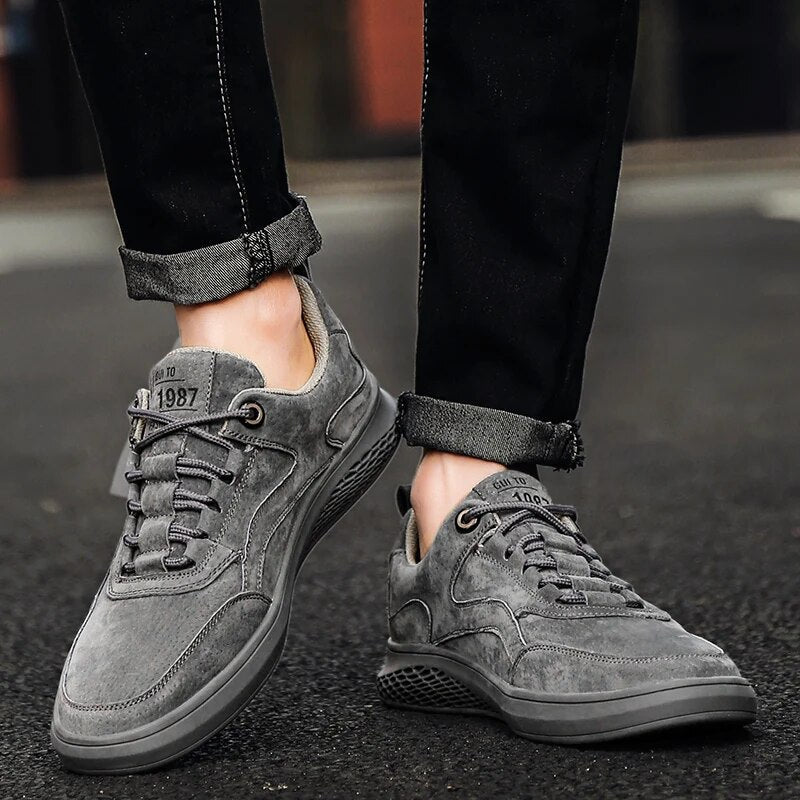 Suède sneakers voor heren – Hoogwaardig materiaal – Lichtgewicht – Veelzijdige stijl