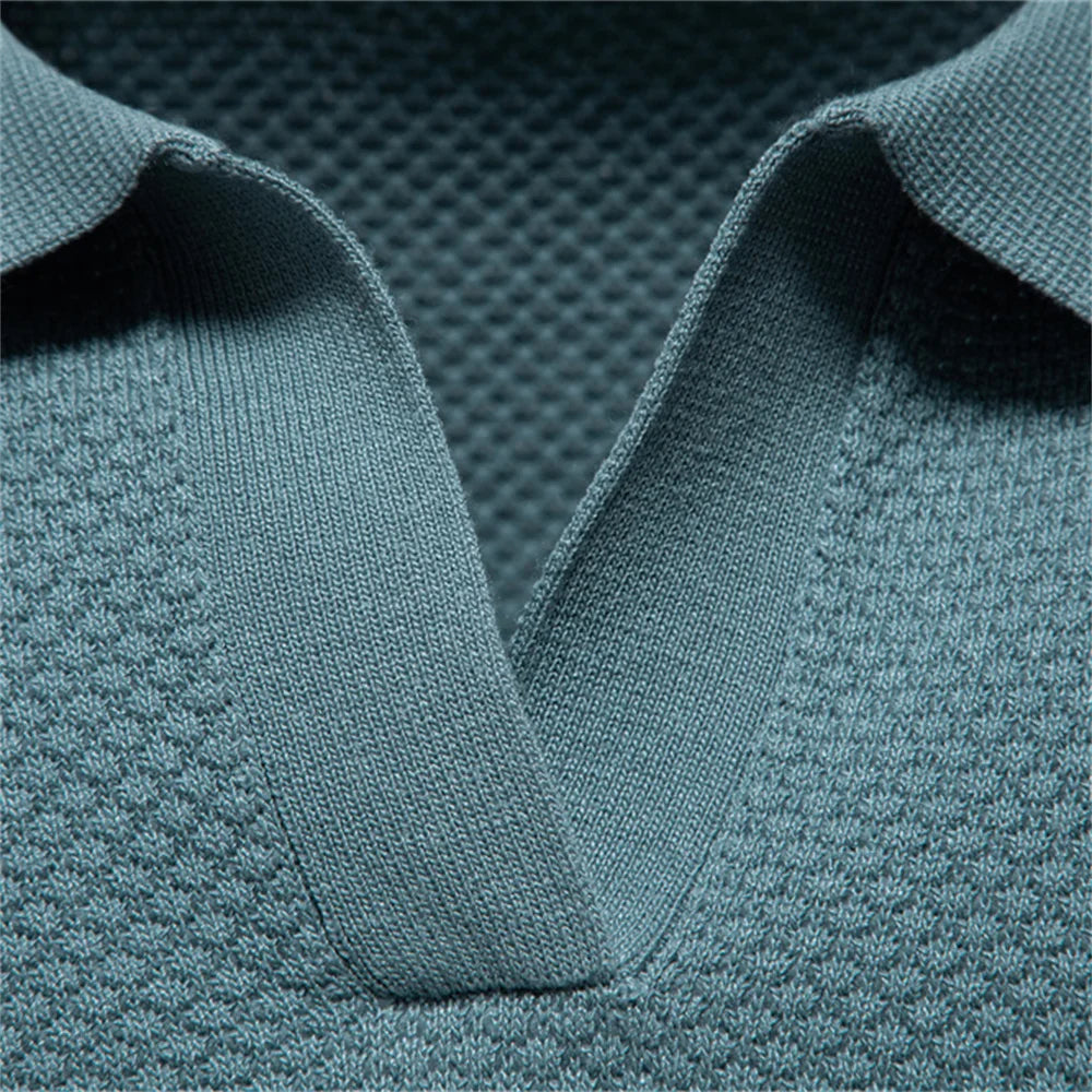 Heren polo met korte mouwen – Premium katoen – Effen kleur – Moderne stijl