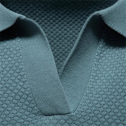 Heren polo met korte mouwen – Premium katoen – Effen kleur – Moderne stijl