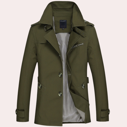 Elegante trenchcoat voor heren – weerbestendig – tijdloos ontwerp – met riem