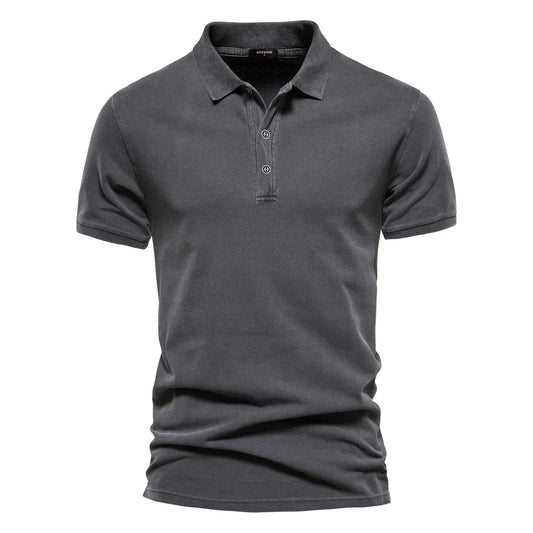 Herenpoloshirt – 100% katoen – Klassieke kraag – Veelzijdige pasvorm