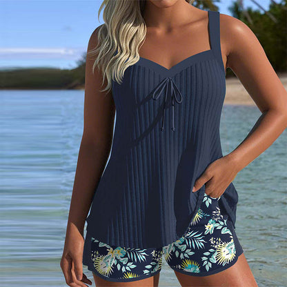 Dameszwemset – Tankini met korte broek – Tijdloze look – Sneldrogend materiaal