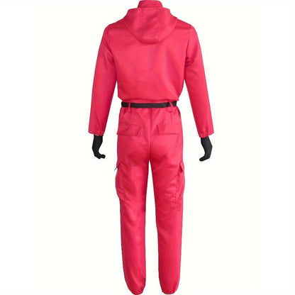 Unisex Halloween-kostuum met lange mouwen | Capuchon met ritssluiting aan de voorkant