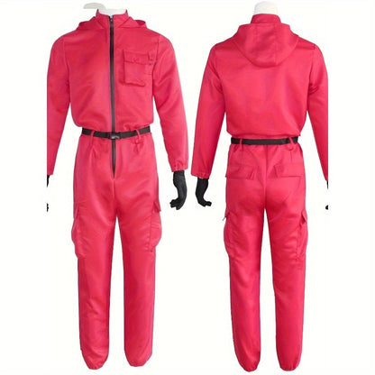 Unisex Halloween-kostuum met lange mouwen | Capuchon met ritssluiting aan de voorkant
