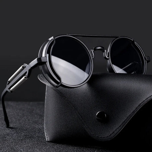 Unisex Zonnebril - Vintage Esthetiek - Metalen Frame - Gepolariseerde Ronde Lenzen