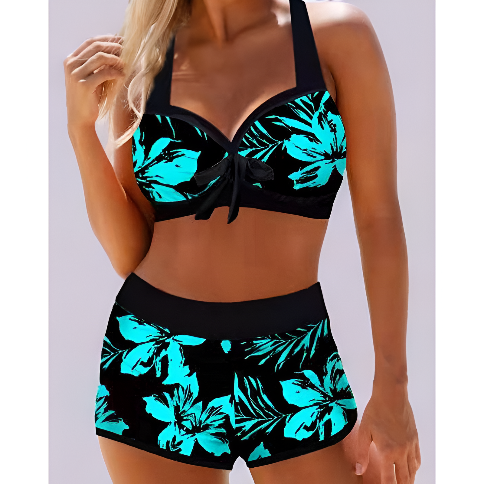 Dameszwemkleding – Hoge taille – Ondersteunende pasvorm – Stijlvol patroon