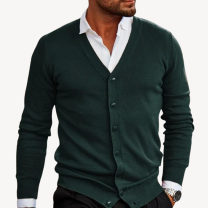 Heren gebreid vest – V-hals – Knoopsluiting – Ademend comfort