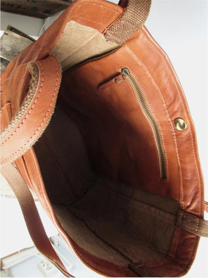 Dames leren tas – Vintage stijl – Ruime binnenkant – Zacht materiaal