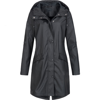 Dames lange regenjas – Waterdicht – Transparant ontwerp – Met Capuchon