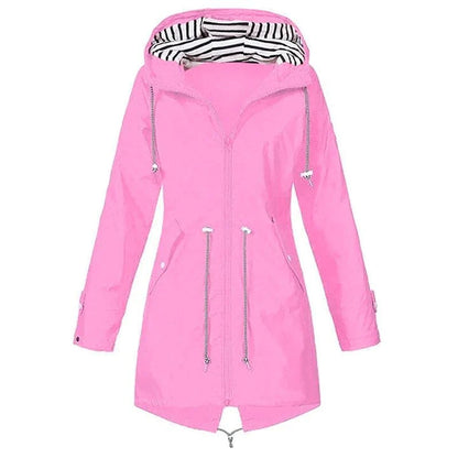 Damesregenjas – Winddicht en waterafstotend – Verstelbare capuchon – Slim fit ontwerp