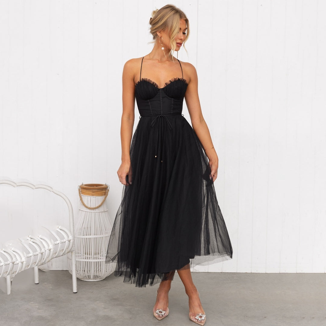Midi-jurk voor dames – Elegante stijl – Comfortabele pasvorm – Lichtgewicht stof