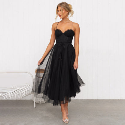 Midi-jurk voor dames – Elegante stijl – Comfortabele pasvorm – Lichtgewicht stof