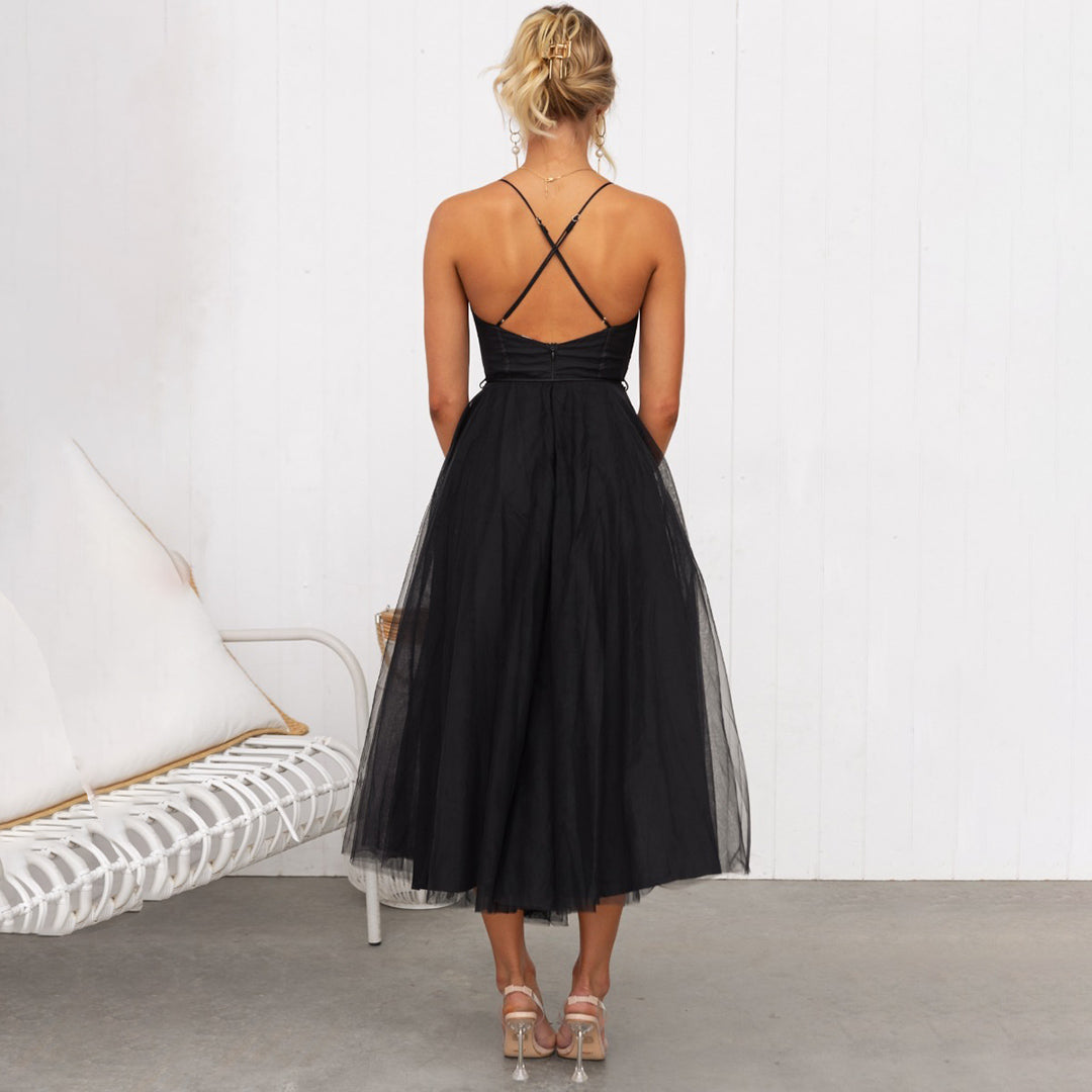 Midi-jurk voor dames – Elegante stijl – Comfortabele pasvorm – Lichtgewicht stof