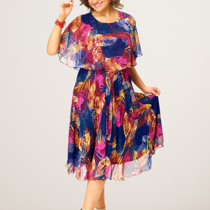Midi-jurk voor dames – Ademend materiaal – Elegante look – Niet-rekbare pasvorm
