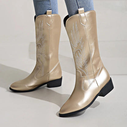 Western cowboylaarzen voor dames – Gedempte binnenzool – Casual kleding – Veelzijdig gebruik