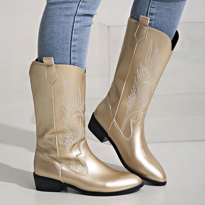 Western cowboylaarzen voor dames – Gedempte binnenzool – Casual kleding – Veelzijdig gebruik