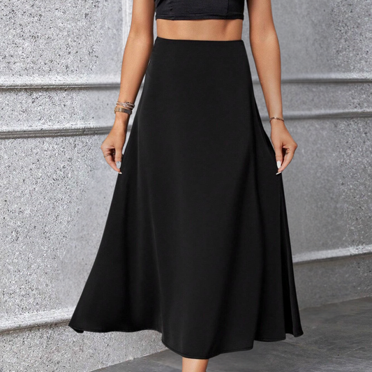 Dames midi-rok - Zwart - Stijlvol - Veelzijdig ontwerp