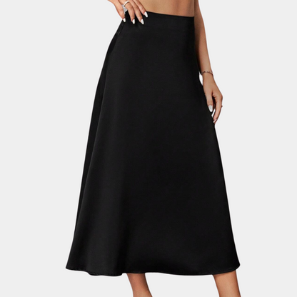 Dames midi-rok - Zwart - Stijlvol - Veelzijdig ontwerp