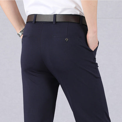 Heren stretchbroek – Elastische tailleband – Ademende stof – Duurzaam ontwerp