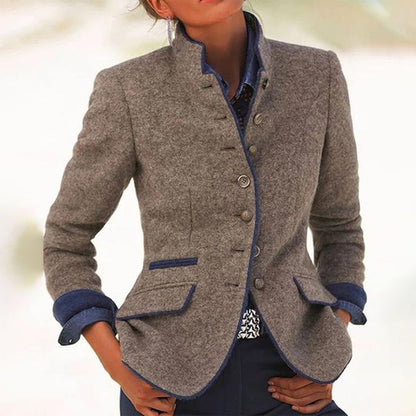 Damesblazer met lange mouwen – Elegant ontwerp – Comfortabele pasvorm – Veelzijdige stijl