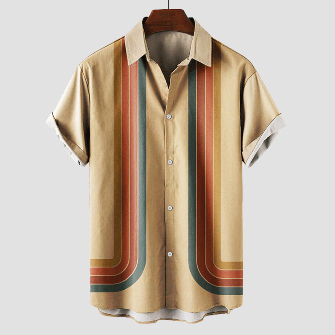 Ademende Retro Zomerhemd Mannen-1