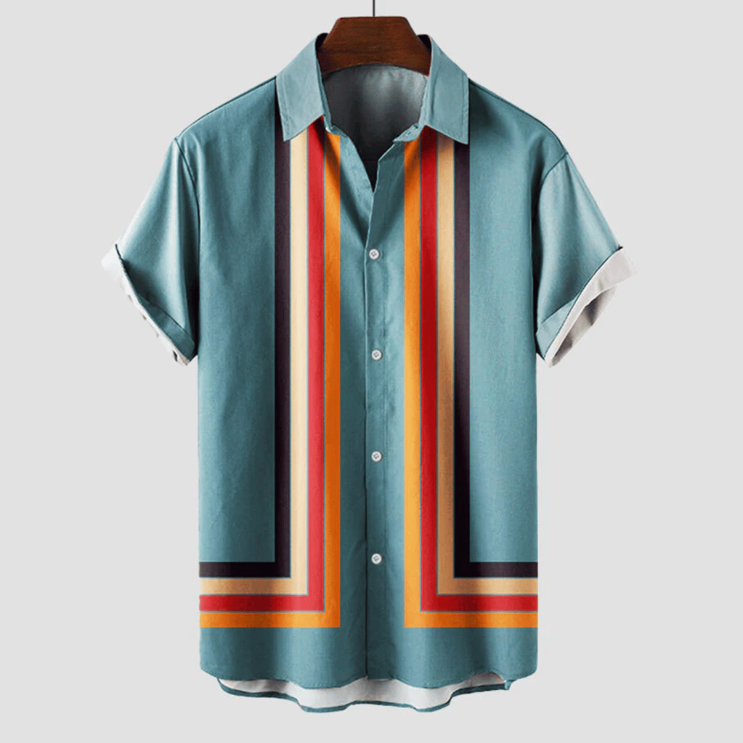 Ademende Retro Zomerhemd Mannen-4