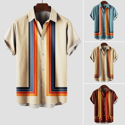 Ademende Retro Zomerhemd Mannen-5
