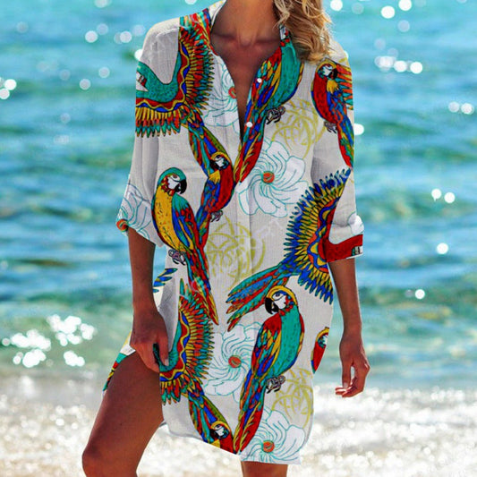 Aleah - Tropische Print Zomerjurk-1