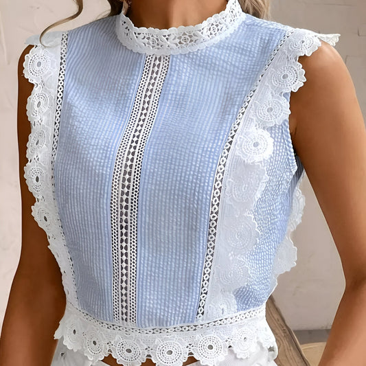 Amelia - Elegante Blouse met Bloemenkant-2