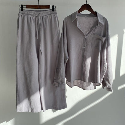 Tweedelige set voor dames – Ademend materiaal – Stijlvolle pasvorm – Casual elegantie