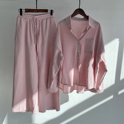 Tweedelige set voor dames – Ademend materiaal – Stijlvolle pasvorm – Casual elegantie