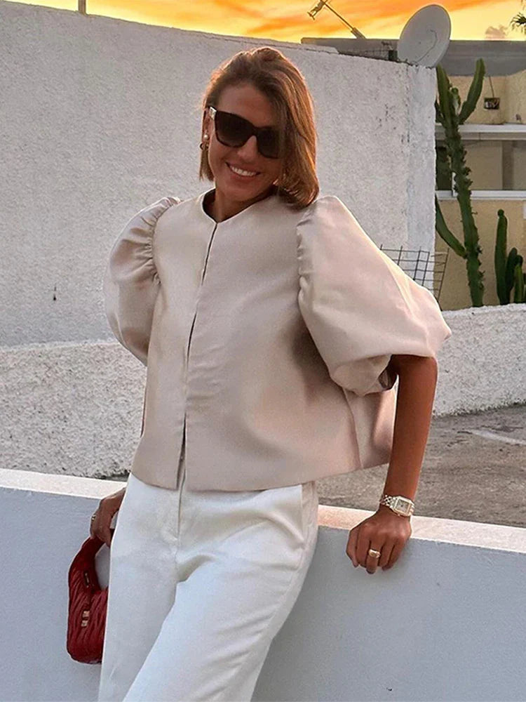 Anna Elegante Blouse met Klokmouwen
