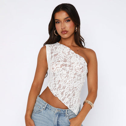 Asymmetrische Kanttop voor Vrouwen-4
