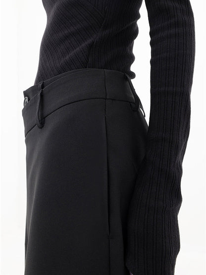 Dames Broek - Asymmetrische Snit - Dubbele Knoopsluiting