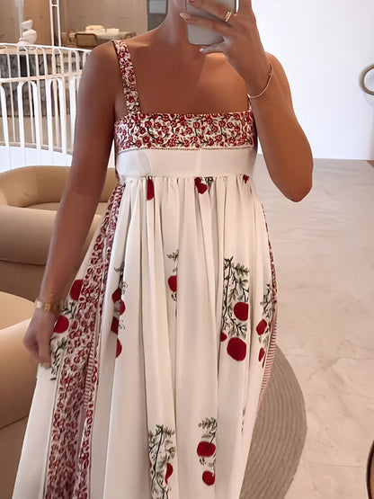 Bloemenprint Maxi Jurk Dames Zomer-4
