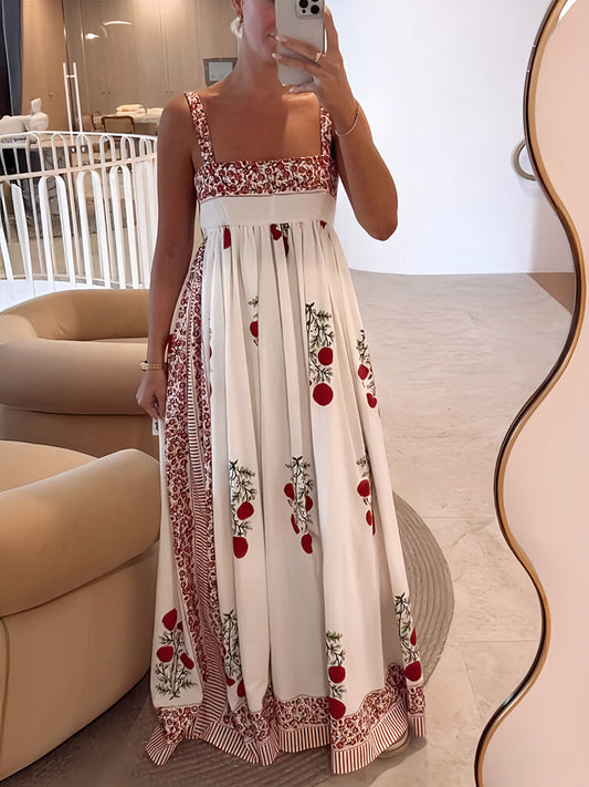 Bloemenprint Maxi Jurk Dames Zomer-1