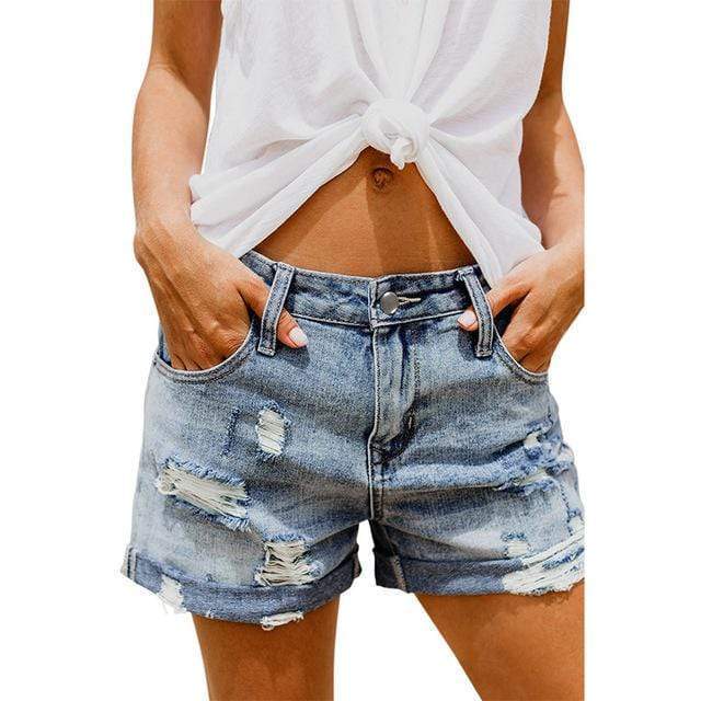 Boheemse Denim Shorts Dames-1