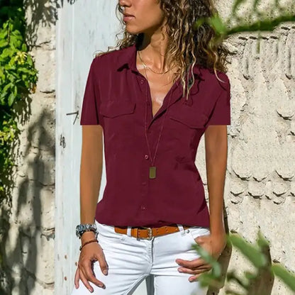 Variant image for Dames Blouse | Hemdblouse Voor Iedere Gelegenheid | Fiona-1