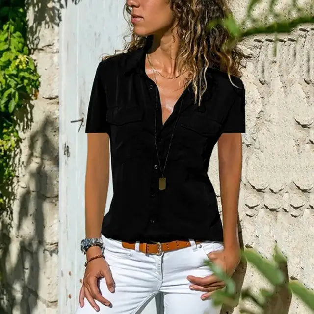 Variant image for Dames Blouse | Hemdblouse Voor Iedere Gelegenheid | Fiona-33