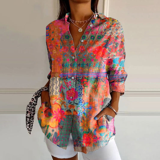 Dames Blouse - Bohemian Stijl - Bloemenprint
